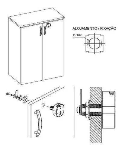 Fechadura Eletronica P/ Moveis De Aço M1602 Ca Papaiz
