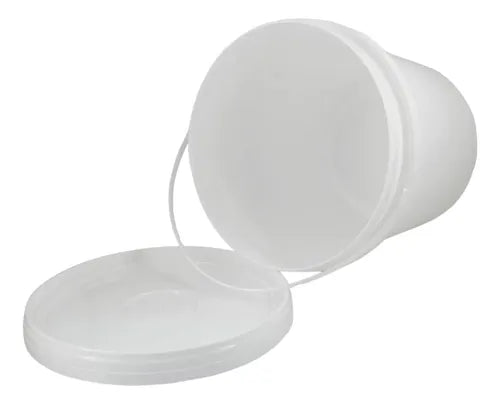 Kit 3 Balde Plástico Alimentício Tampa Hermética 3,6 Litros