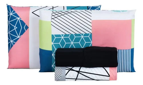 Jogo De Lençol Cama Casal Padrão Estampados 400 Fios 4 Peças Cor Sortidos Desenho Do Tecido Estampado