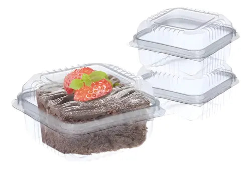 300 Embalagem Articulada Mini Doce Quadrado 130ml Bolo Pote