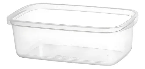 4 Potes Volare Transparente Rischioto 1,2 L E 3,0 L Pote Plástico Com Tampa Marmita Descartável Jogo De Potes