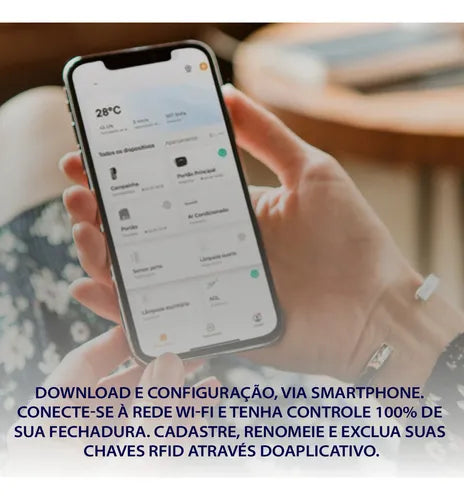Fechadura de Portao Wifi Agl Ultra Magic Card Chave Ecode Preto