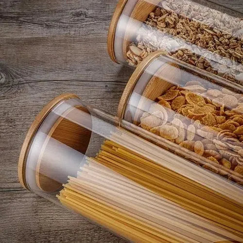 Conjunto De 4 Potes Herméticos Tampa De Bambu Electrolux