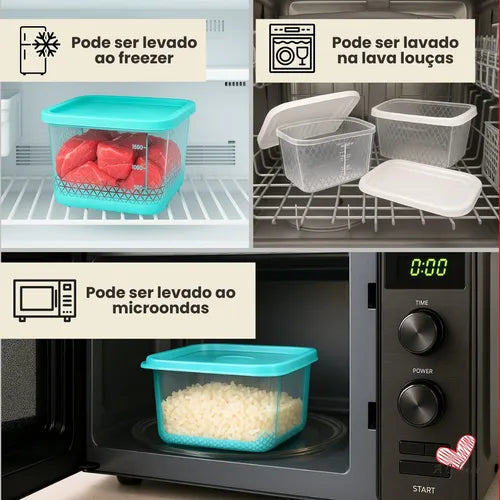 Kit Potes Alimentos Mantimentos Jogo Conjunto Plastico 11 Un