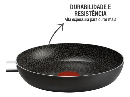 Frigideira Rochedo Robusta Grafite 24cm