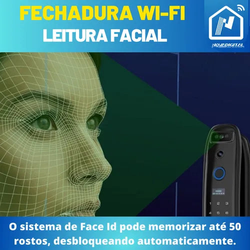 Fechadura Inteligente Leitura Facial Biometria Novadigital