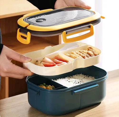 Kit Marmita E Bolsa Térmica Com Divisória Trabalho Fitness