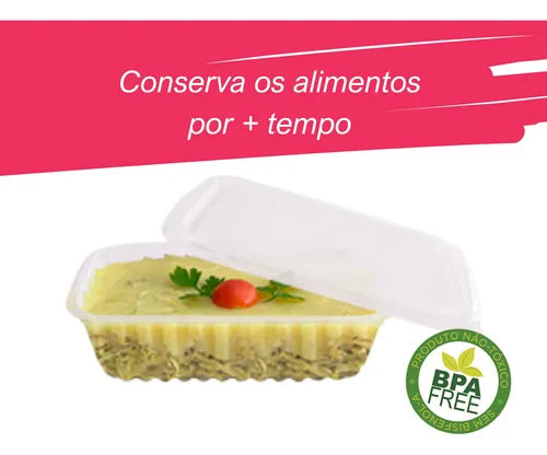 Kit 24 Pote Descartável 350ml Freezer Microondas Marmita