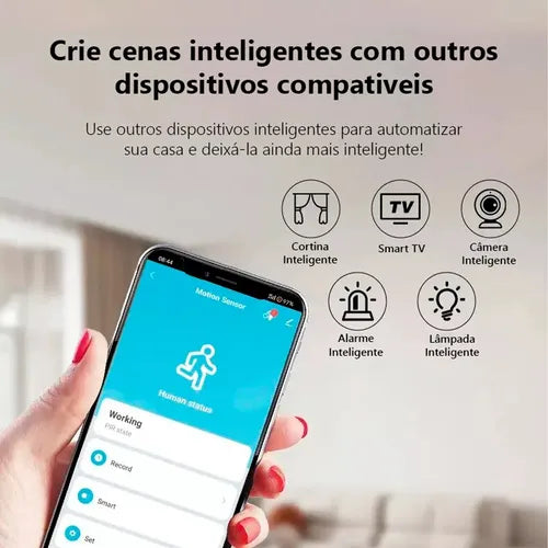 Sensor De Presença Inteligente Wifi Tuya Alexa Google