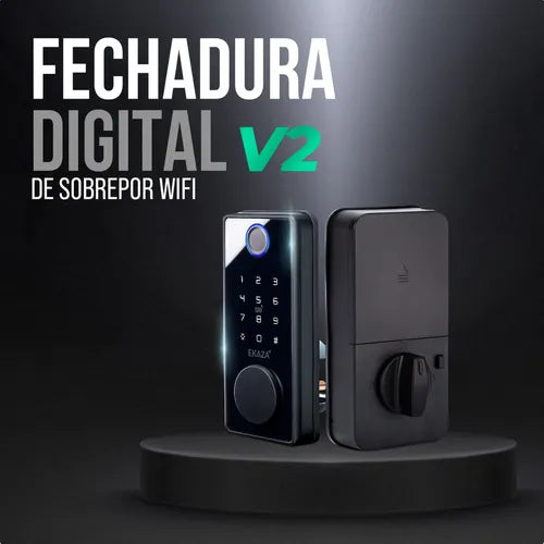 Fechadura Digital Ekaza Wifi Biométrica Sem Maçaneta Senha