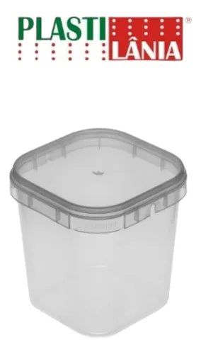 Kit 50un Pote Quadrado Lacre Bolo No Pote 220ml Leve 5 Pcts
