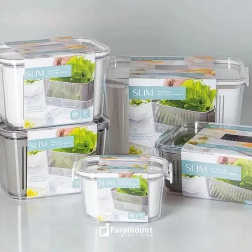 Pote Hermético Slim Multiuso Retangular 2.570 ML