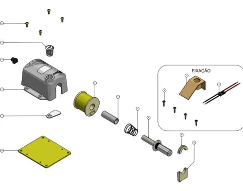 Eletrônico - Fechadura eletromagnética 220v para portões