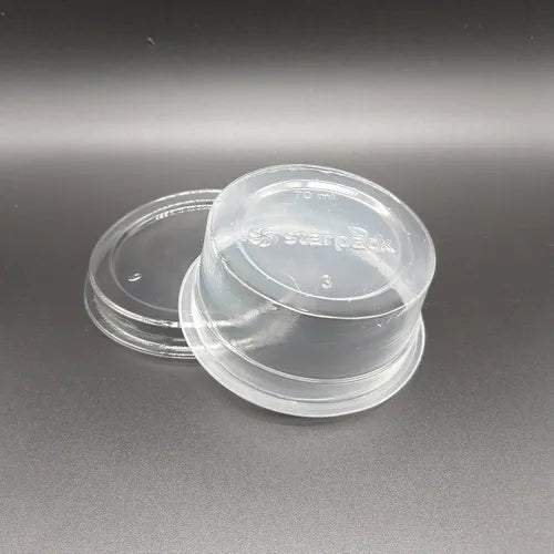 Kit 100un Pote 70ml C/ Tampa Para Molhos E Sobremesas