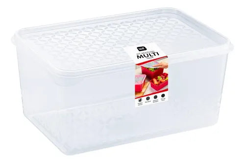 Kit 3 Potes Multiuso Organizador 1l 2l 3l Com Tampa Uz