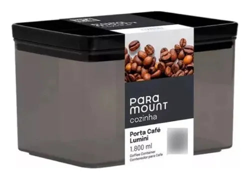 Porta Café Pote Hermético Organizador Acrílico 1.800ml Fumê
