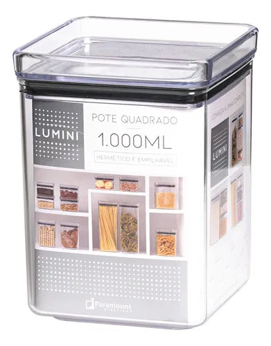 Conjunto 2 Potes Herméticos 1000ml Farinha Açucar Café Nf