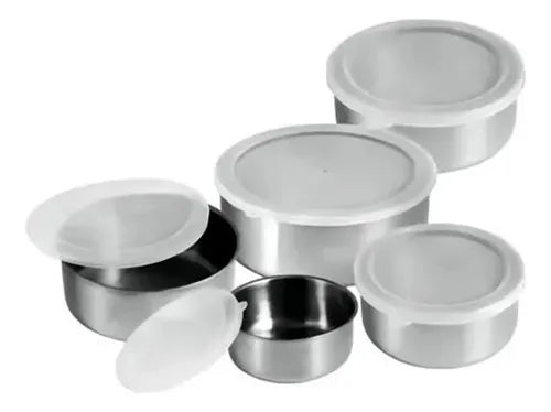 Conjunto de Potes de inox kit 5 Top Chef