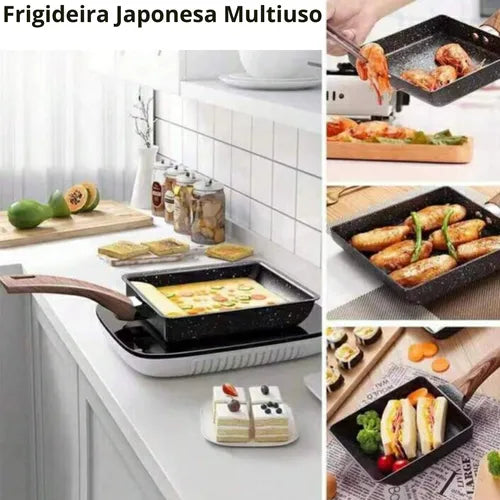 Frigideira Japonesa Omelettes Panquecas Lanches Antiaderente