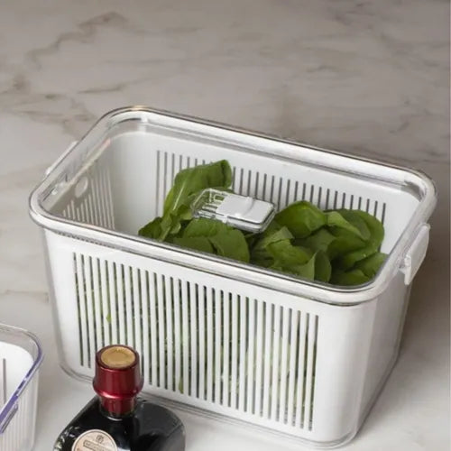 Pote Hermético Slim 4.470ml Com Cesto Salada Frutas Paramount