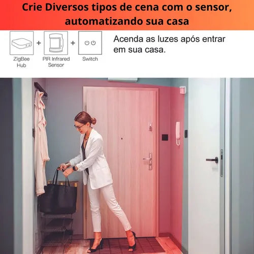 Sensor Presença Movimento Zigbee Inteligente Google Alexa