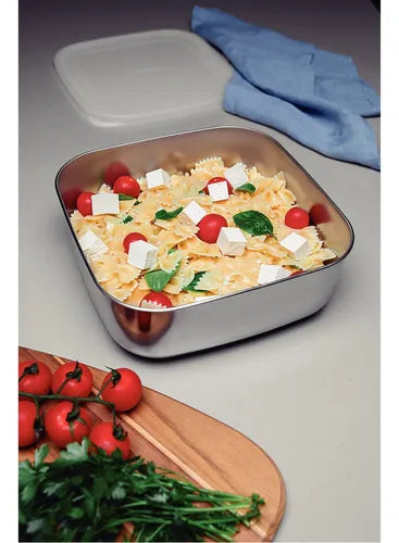Pote Tramontina Freezinox Quadrado Tampa Plástica 23cm 3,6 L