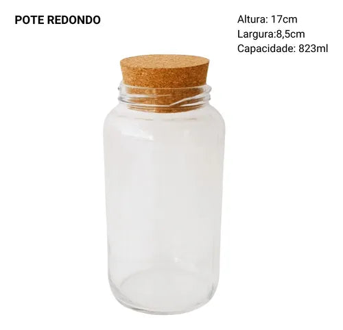 3 Potes Herméticos De Vidro Para Mantimentos