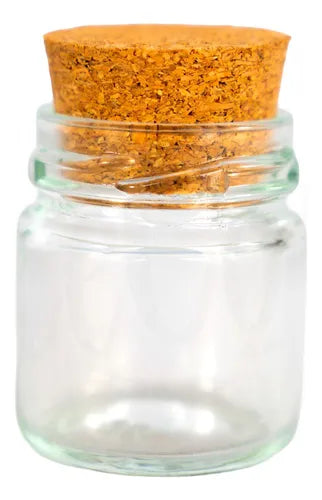 50 Mini Pote De Vidro 40ml Para Velas Doces Tampa De Rolha Cor Transparente