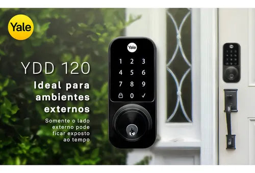 Fechadura Digital De Embutir YDD 120 Externa Preta Yale