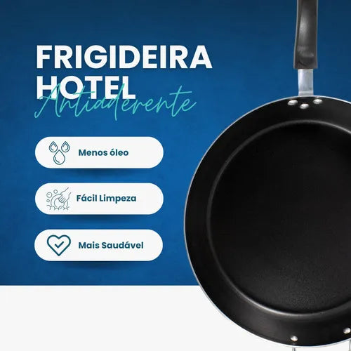 Frigideira Antiaderente Grande Hotel Restaurante 32 Alumínio Cor Cinza