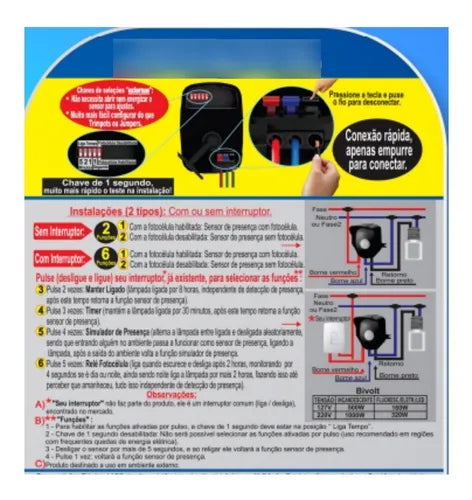 Sensor De Presença Área Externa Bivolt