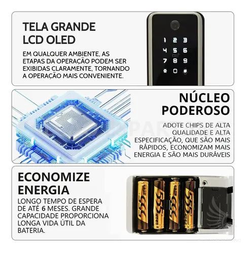 Fechadura Digital Biométrica Smart Com Câmera E App Wifi