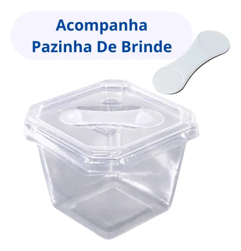 Embalagem Para Bolo De Pote Quadrado Sobremesa 250ml C/100un